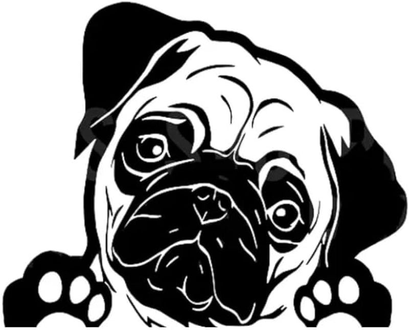 MAKTEM French Bulldog Peeking Car Vinyl Decals, Cute Dog Breed Graphic Window Sticker, Waterproof Anime Bulldog Car Accessory - Image 1